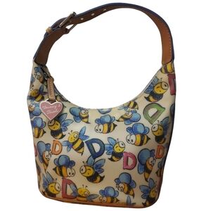 Dooney & Bourke Bee Print Cream Shoulder Bag